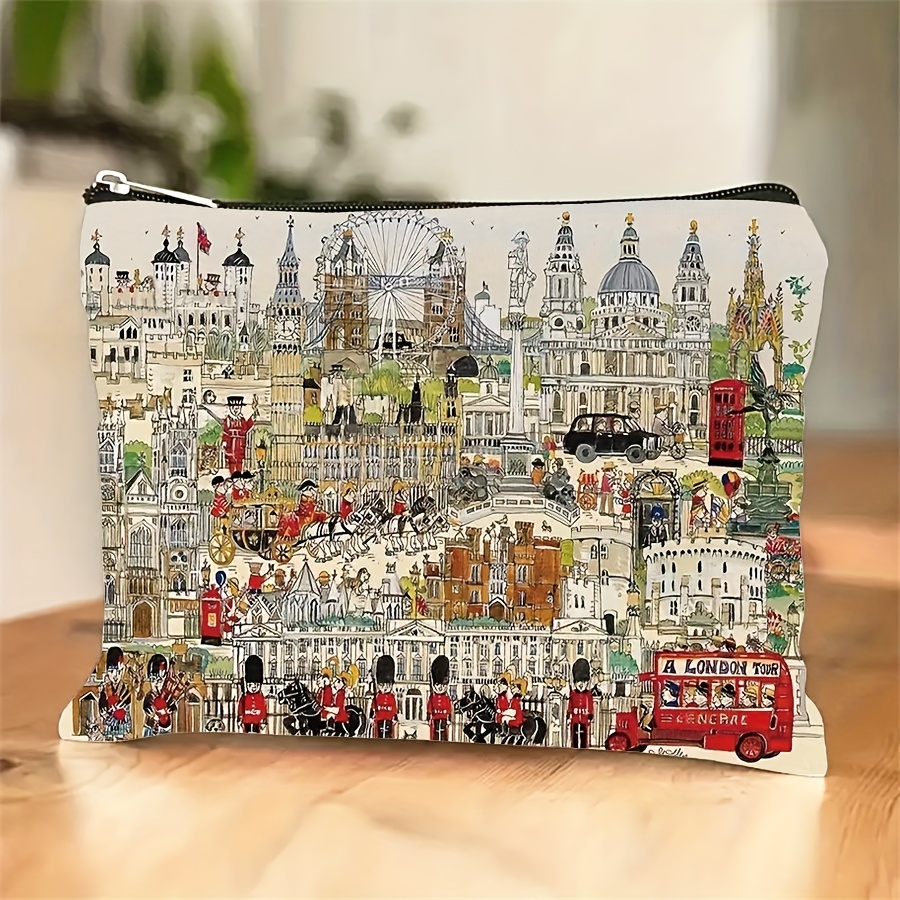 Vintage Fashion London - حقيبة مستحضرات تجميل بتصميم خط الأفق