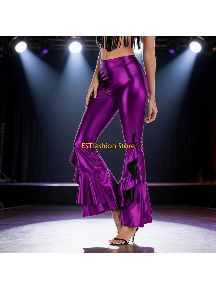 Wide Leg Trouser 70S - Y5GC بنطلون نسائي للنوادي والحفلات الراقصة