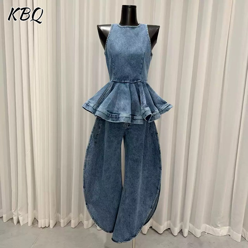 طقم نسائي من قطعتين من KBQ بتص - مراجعة Vintage Fashion Style Female وسعره