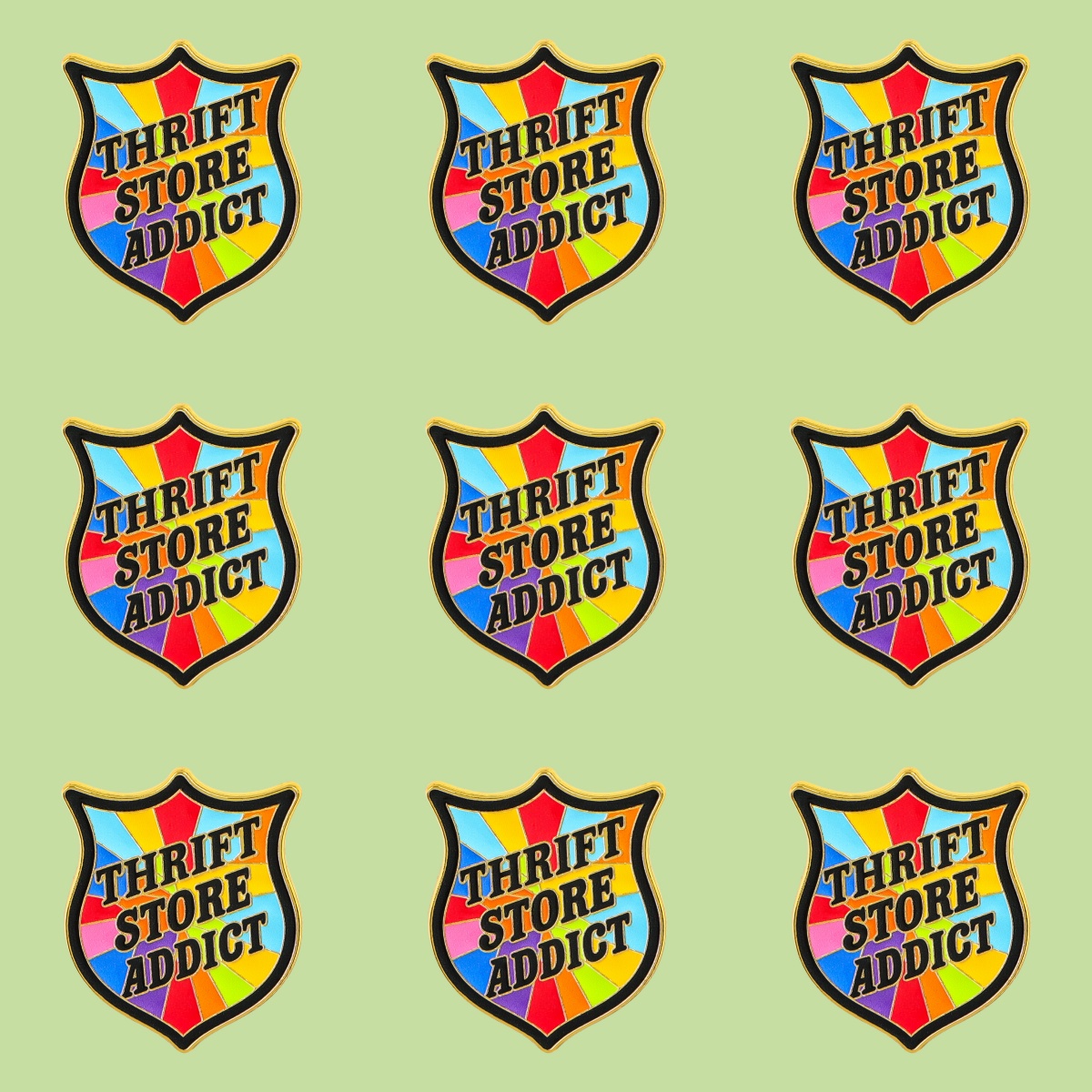 9 قطع/مجموعة دبابيس معدنية مطل - مراجعة Thrift Vintage Fashion Usa وسعره