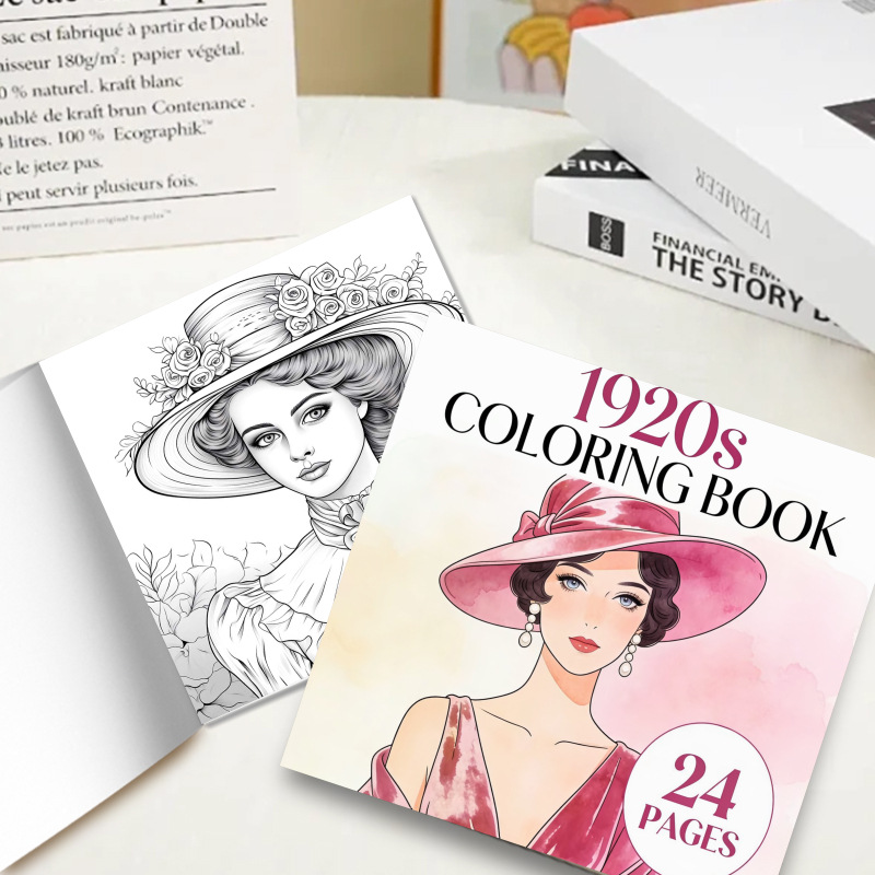كتاب تلوين من عشرينيات القرن ا - مراجعة Vintage Fashion Coloring Pages وسعره