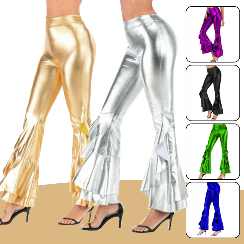 المرأة لامعة مضيئة السراويل ال - مراجعة Wide Leg Trouser 70S وسعره