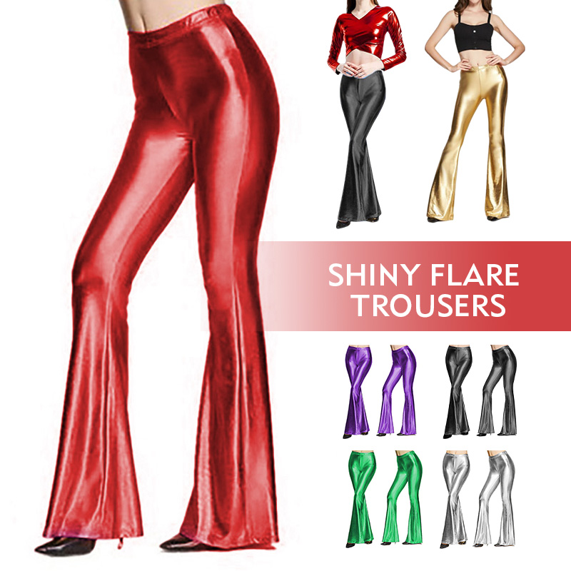 المرأة لامعة مضيئة السراويل ال - مراجعة Wide Leg Trouser 70S وسعره
