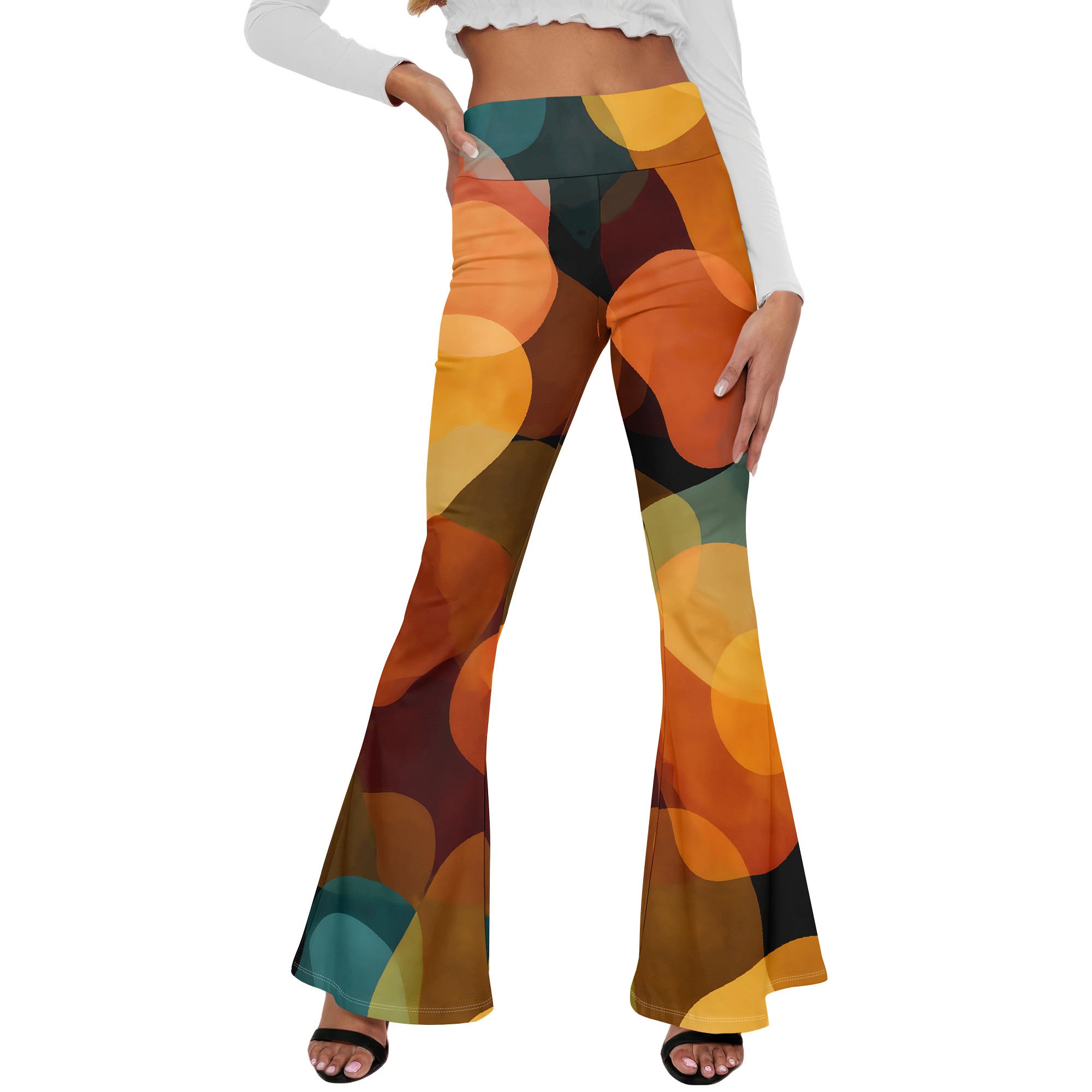 بنطلون واسع الساق بطبعة ريترو، - مراجعة Wide Leg Trouser 70S وسعره