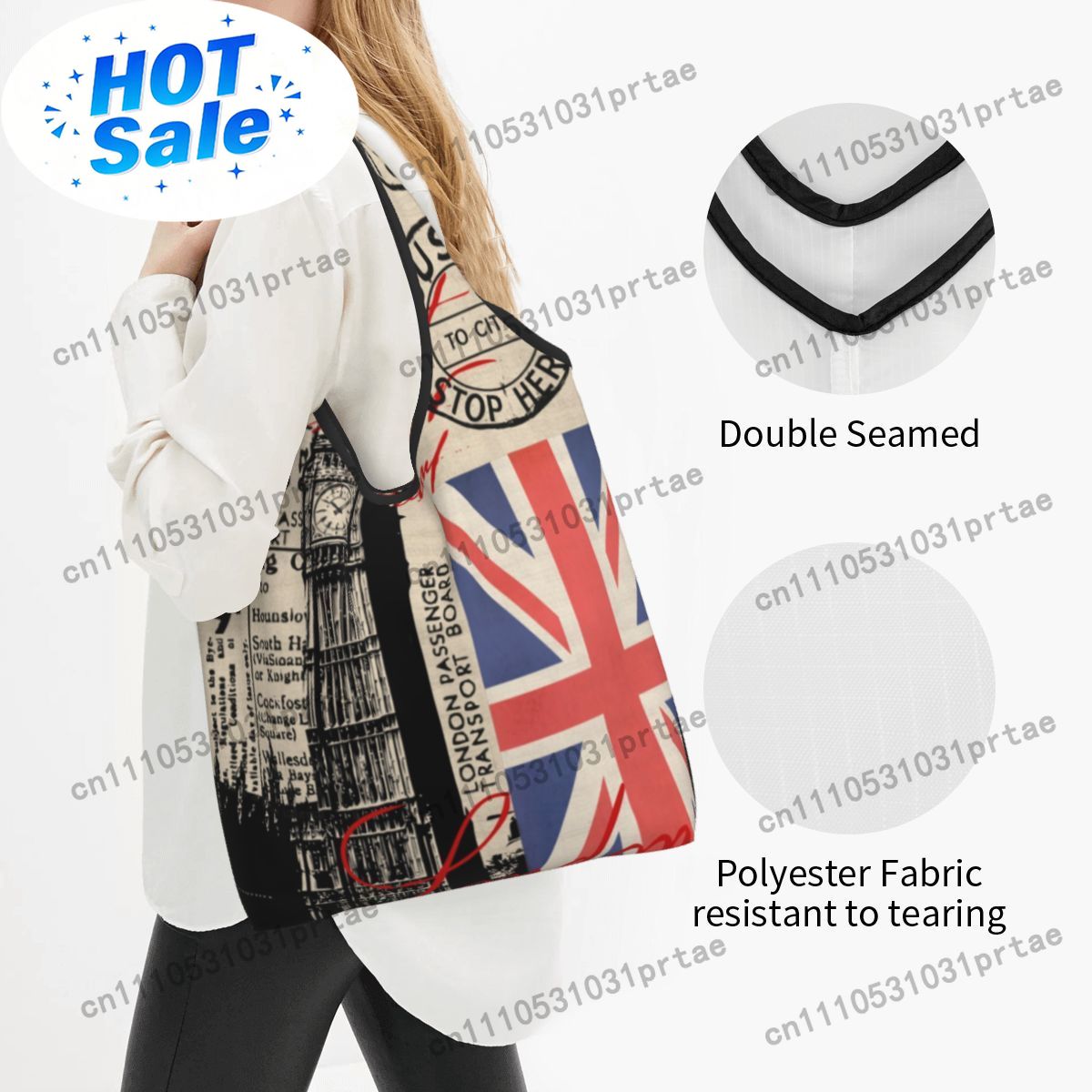 حقيبة تسوق مخصصة بتصميم لندني  - مراجعة Vintage Fashion London وسعره