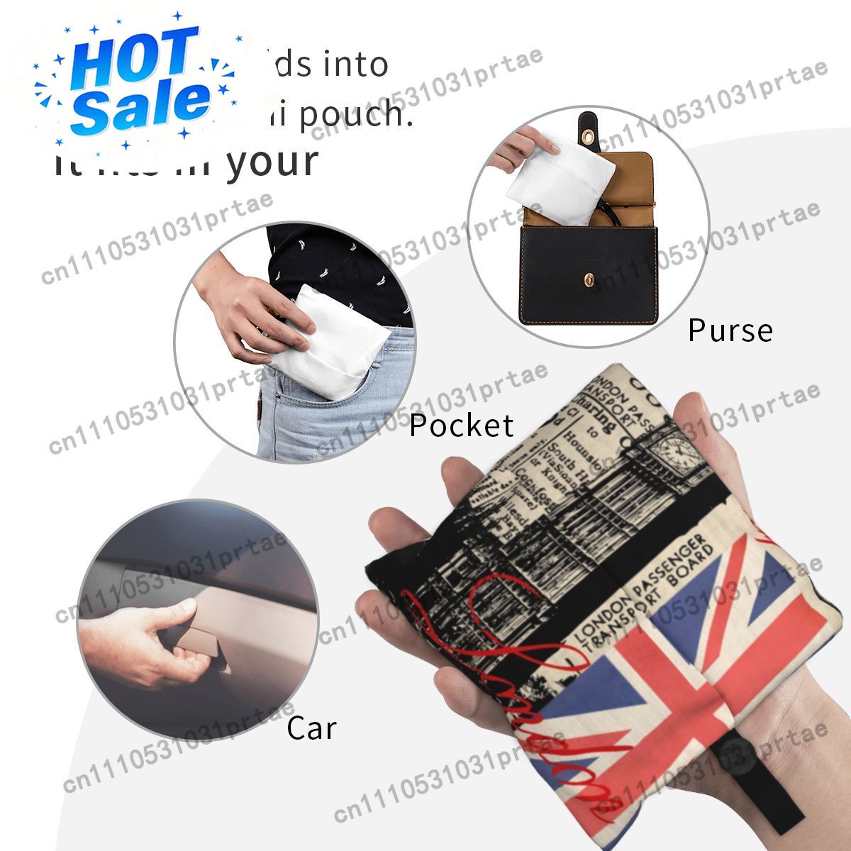 حقيبة تسوق مخصصة بتصميم لندني  - مراجعة Vintage Fashion London وسعره