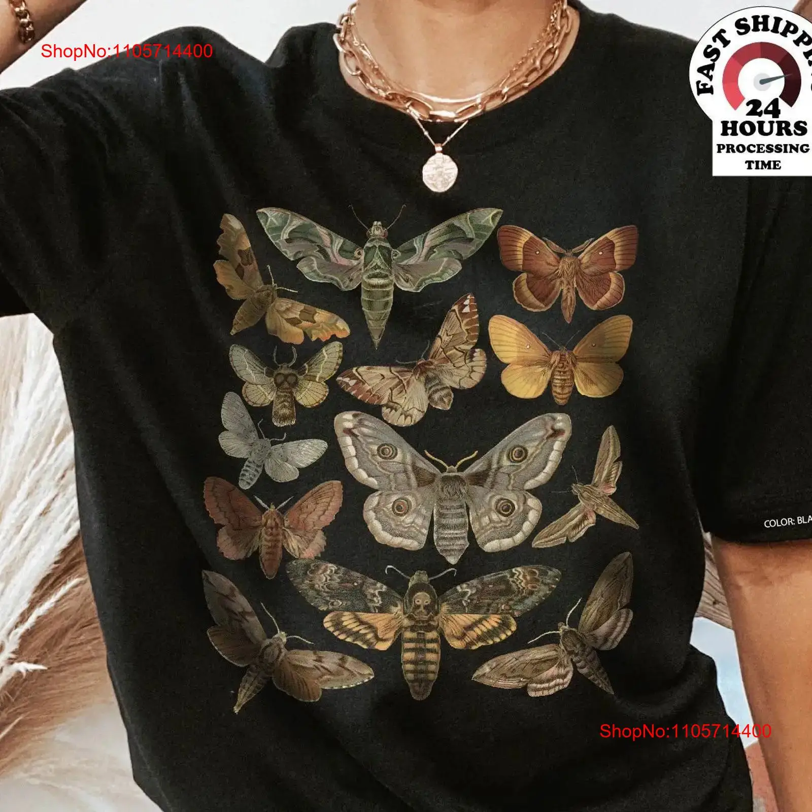 تي شيرت بتصميم العثة، بنمط كوت - مراجعة Vintage Fashion Bug وسعره