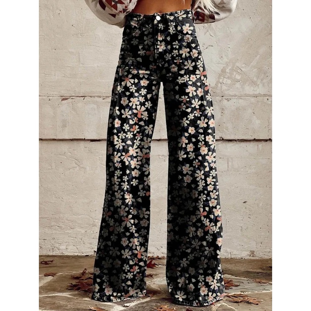 بنطلون نسائي واسع الساق بخصر م - مراجعة Wide Leg Trouser 70S وسعره